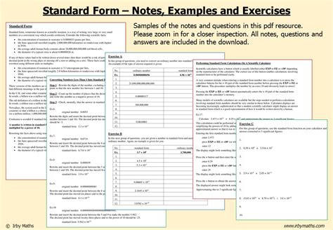 Image result for Standard Form Student Notes