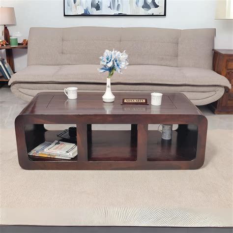 MODERN FURNITURE SHEESHAM Wooden Center Table for Living Room Home with ...