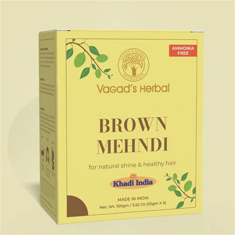 Vagad's Herbal Brown Mehndi – Natural Henna with Indigo for Grey Hair