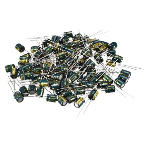 uxcell Aluminum Radial Electrolytic Capacitor Low ESR 100uF 35V 105 ...