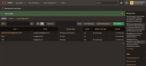 Image result for Oracle Apex Free Workspace Tutorial