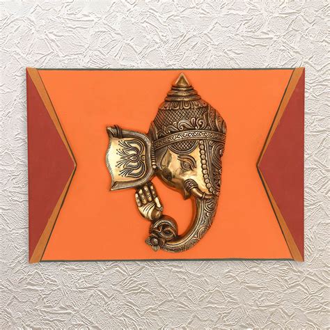 Buy Ganesha Brass Wall Frame – Wall Art for Decor & Gifting