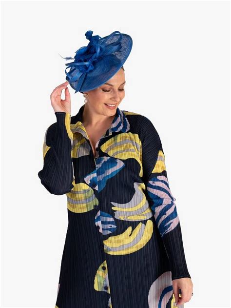 chesca Small Flower & Curls Fascinator, Marine, One Size