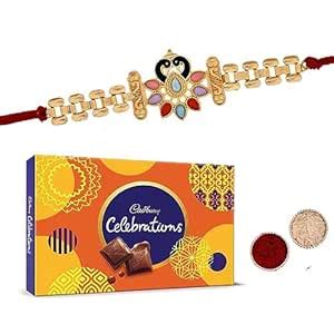 CraftVatika Celebrations Rakhi Chocolate Gift Combo Set of 1 for ...