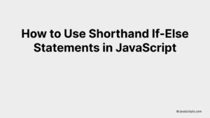 Image result for JavaScript If Short Form