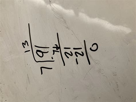 Check: what is 91 divided by 7 ?? - Brainly.com