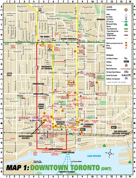 Toronto downtown map - Ontheworldmap.com
