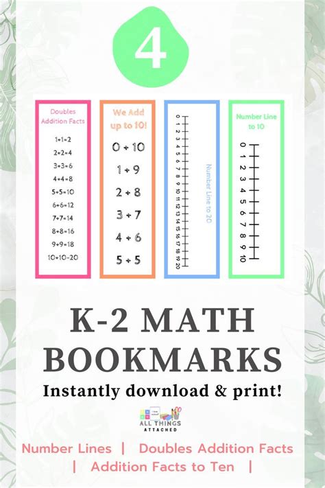 Image result for Math Bookmark