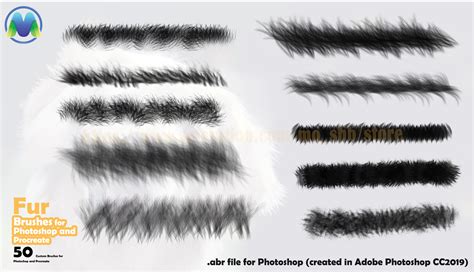 ArtStation - 50 Fur brushes for Photoshop and procreate | Brushes