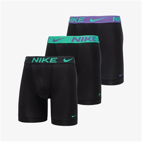 Heren boxers Nike DRI-FIT Essential Micro Boxer Brief Long 3-Pack Black ...