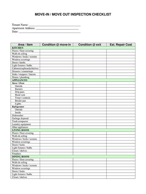 Property Mgmt More Move-In Move Out Form - Fill Online, Printable ...