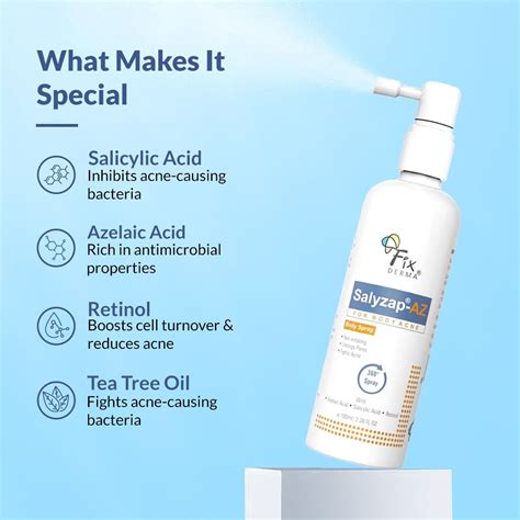 Buy Fixderma 2% Salicylic Acid + 2% Azelaic Acid Salyzap Az Acne Body ...