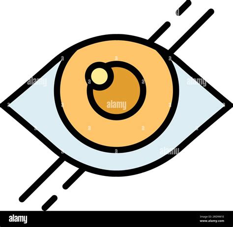 Visual eye icon outline vector. Sensory perception. Health process color flat Stock Vector Image ...