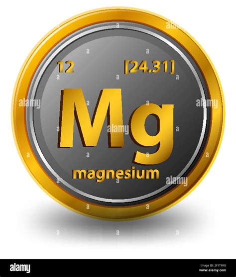 Magnesium chemical element. Chemical symbol with atomic number and ...