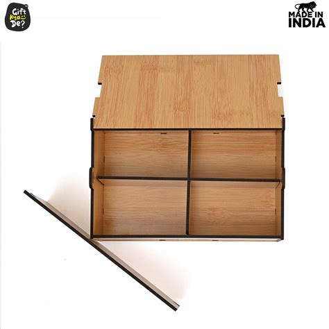 Wooden Dry Fruit Box (Empty Box) | Festive Box – Gift Kya De