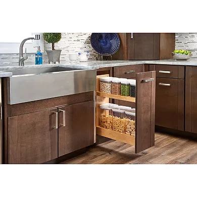 Rev-A-Shelf 448OXO-BCSC-8C 8" Pullout Cabinet Organizer w/OXO Storage ...