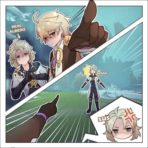 Pin by TYJ NIGHTS on Albedo and Aether | Albedo, Impact, Anime funny