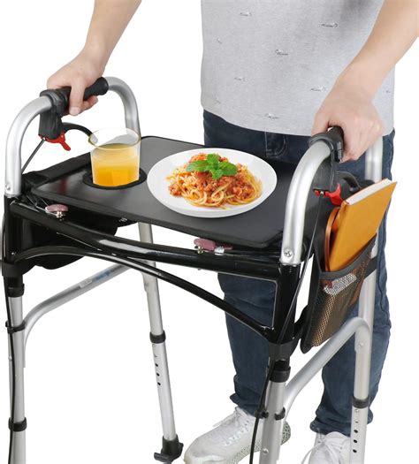 Amazon.com: Walker Tray for Seniors w/Cup Holder - Raised Edges ...