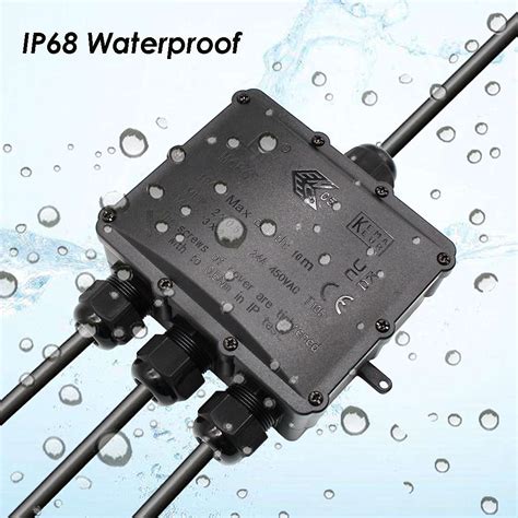 IP68 Waterproof Junction Box, HUYU 4-Way Outdoor Cable Connectors with ...