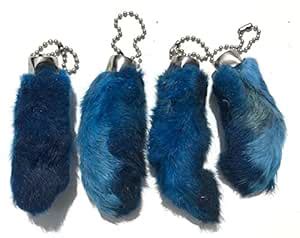 Dangerous Threads Rabbit Rabbits Foot Keychain Blue 4 Pieces, Blue, 2 ...