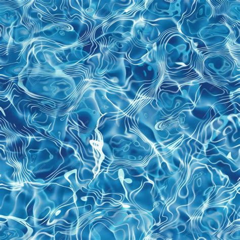 Top view blue water caustics background Clear ripples pool water ...