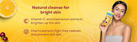 Everyuth Naturals Brightening Lemon & Cherry Face Wash|Deep Cleansing ...