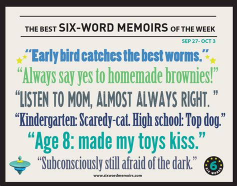 "Always Say Yes to Homemade Brownies!" The Best Six-Word Memoirs of the ...