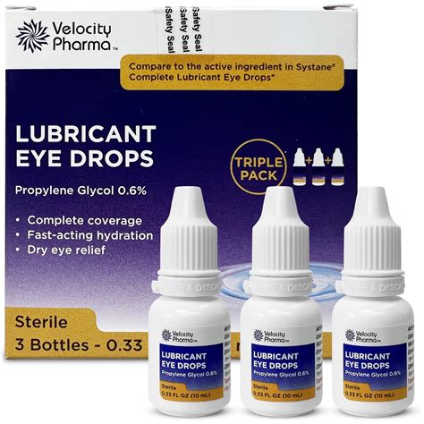 Buy Velocity Lubricant Eye Drops for Dry Eyes, Soothing from Itchy, Red ...