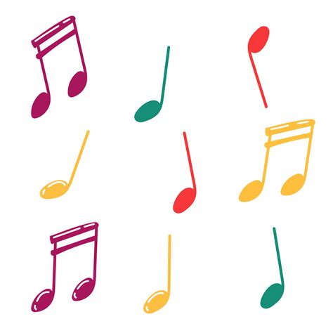 Image result for Colored Music Notes