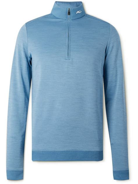 Kjus Golf - Slim-Fit Stretch-Jersey Half-Zip Golf Top - Blue Kjus Golf