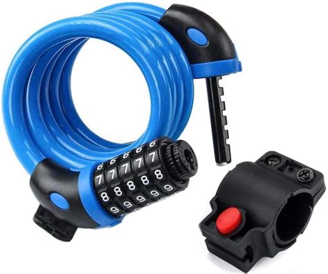 Amazon.com: Bike Lock, 4 Feet Bike Locks Cable, High Security 5 Digit ...