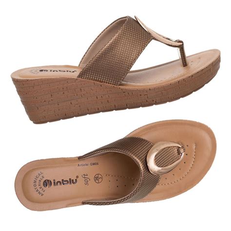 Inblu Women Copper Wedge Sandal with Embelished Upper & Buckle Styling ...