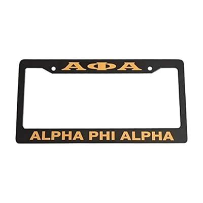 Buy Alpha Phi Alpha Black Plastic License Plate Frame Greek Fraternity ...
