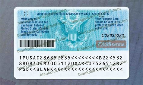 Blank Passport Card