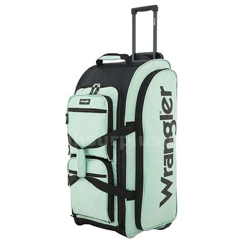 Wrangler Wesley Rolling Duffel Bag Seaform Large | AllSurplus | Dallas