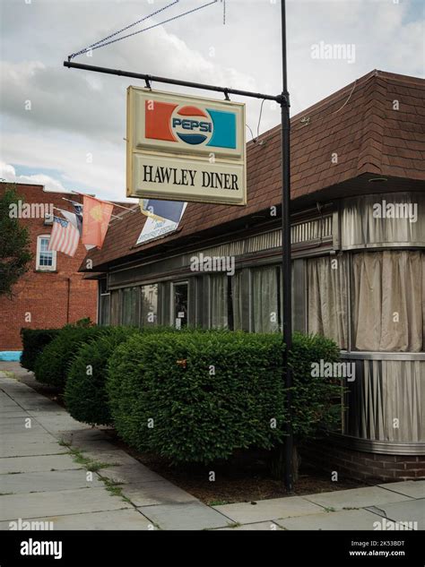 Hawley Diner vintage sign, Hawley, Pennsylvania Stock Photo - Alamy