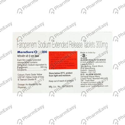 Buy Merosure O Er 300 MG Tablet (10) Online at Flat 15% OFF | PharmEasy