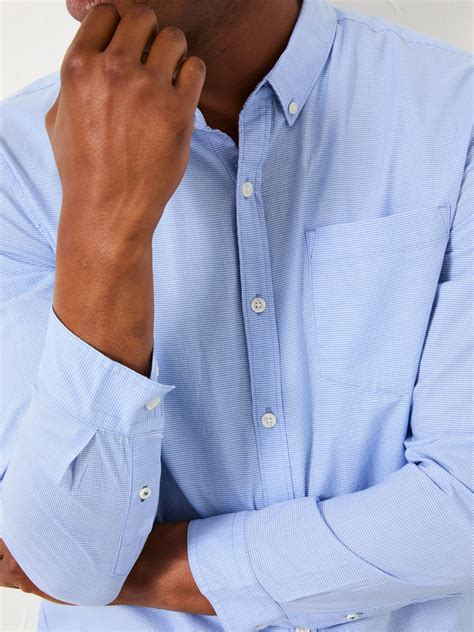 Buy FatFace Seagre Blue Long Sleeve Semi Plain Shirt from Next India