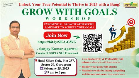GROW WITH GOALS Workshop, Hotel Silver Oak, Plot 237, Sector 39 ...