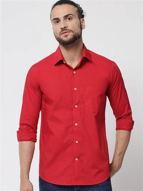 Red Colour Cotton Shirt For Men – Prime Porter