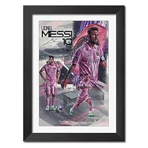 TenorArts Lionel Messi Poster Inter Miami Laminated Posters Framed ...