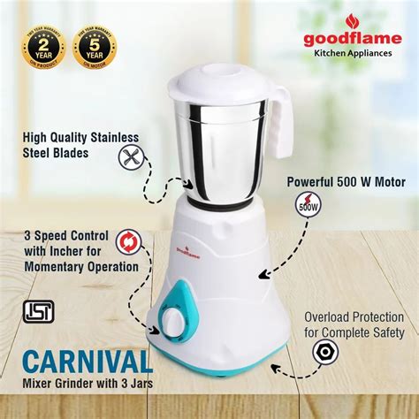 Mixer Grinder - Goodflame Mixer Grinder Carnival 500W Manufacturer from ...