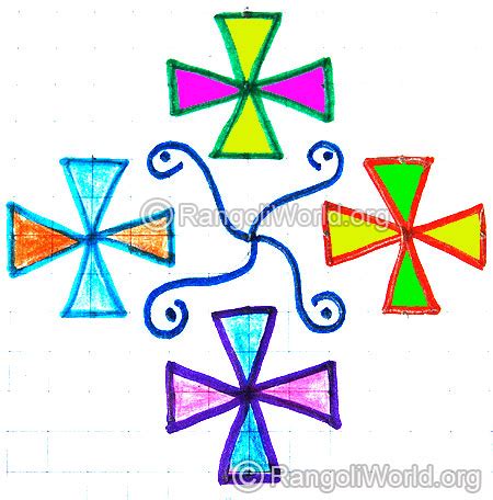 7 dots kolam designs gallery