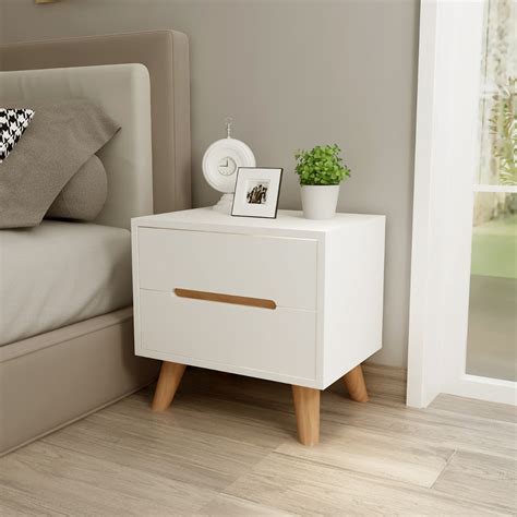 Wooden Bedside Table , Bedside Table with wooden legs , wooden Bedside ...