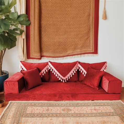 Moroccan Floor Sofa Set - Arabic Majlis Seating, Bohemian Lounge ...