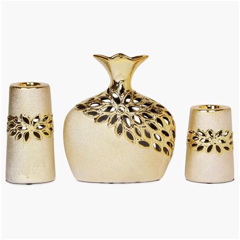 Buy Fantasy Vase With 2 T-Light Holders from Home Centre at just INR 2195.0