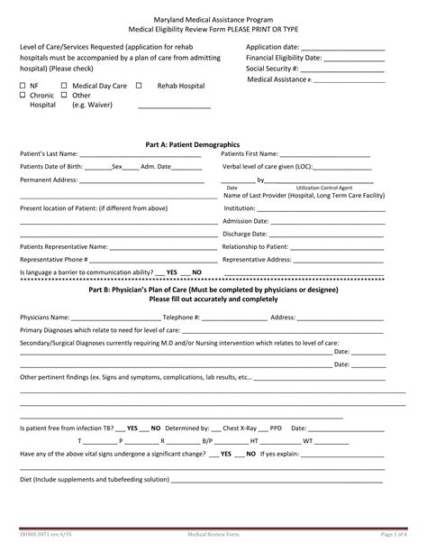 Free Printable Medicaid Application Forms – Easy Access - Printables ...