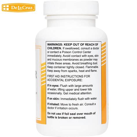 De La Cruz Sulfur Powder 100% Pure USP Grade Sublimed Powder 4 Oz ...