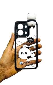Charvi Crystal Clear Chubby Panda Printed Back Case Compatible with MI ...