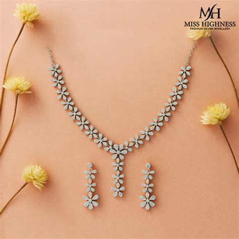 Silver Necklace set Online - 925 Sterling Silver 📿| Buy Now – misshighness